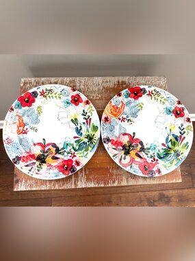 Anthropologie Estudio Flores Sissinghurst Castle Dinner Plates Set of 2